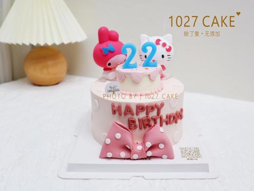 1027CAKE |HelloKitty  美乐蒂 粉色系 翻糖蝴蝶结装饰 商品图2