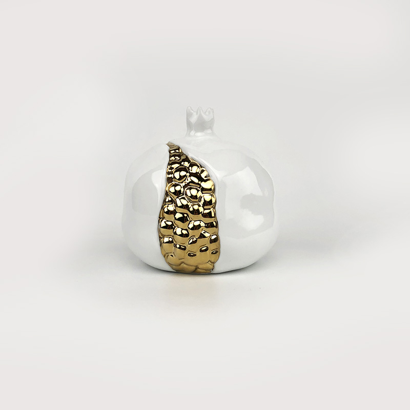 不仁斋薛继业陶瓷雕塑摆件金仔吉祥大石榴 新增花色朗红石榴