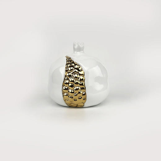 不仁斋薛继业陶瓷雕塑摆件金仔吉祥大石榴 新增花色朗红石榴 商品图0