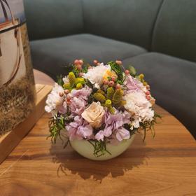 永生真花玫瑰天然干花花束芦苇轻奢高级客厅摆设装饰摆件