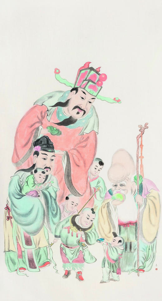 武艺 福禄寿 180cm×97cm 纸本水墨 2020年 商品图1