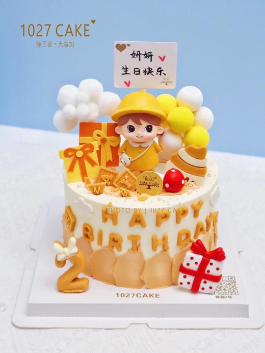 1027CAKE | 黄色系 周岁儿童蛋糕 小女孩  小黄帽 商品图1