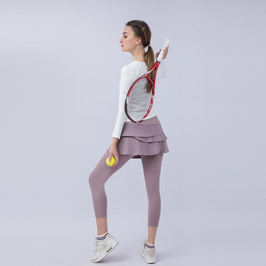 LUBCC 2021新款网球运动紧身九分裙裤（欧版） 商品图3
