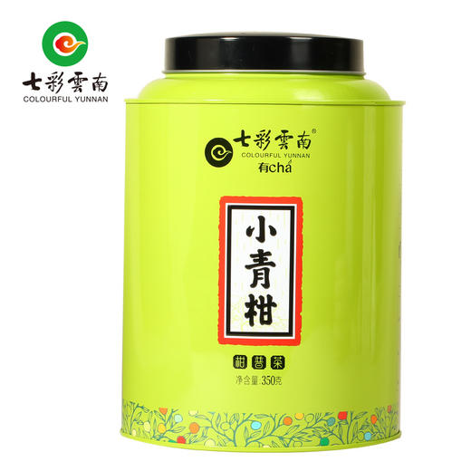 七彩云南小青柑新会陈皮青柑普洱 6年宫廷料罐装350g 商品图0