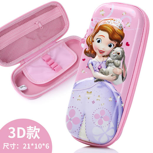 【迪士尼冰雪儿童笔盒】冰雪学生eva创意卡通笔袋 3d立体大容量拉链多功能儿童文具盒 商品图14