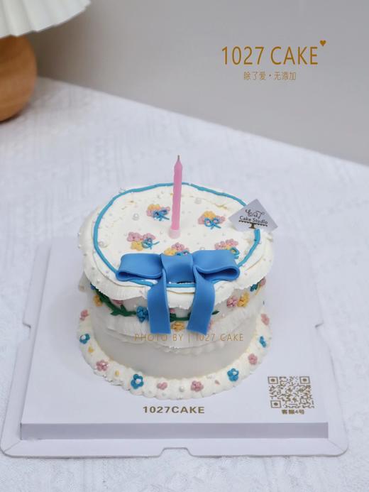 1027CAKE |  手绘花花 ins风 翻糖蝴蝶结 商品图0
