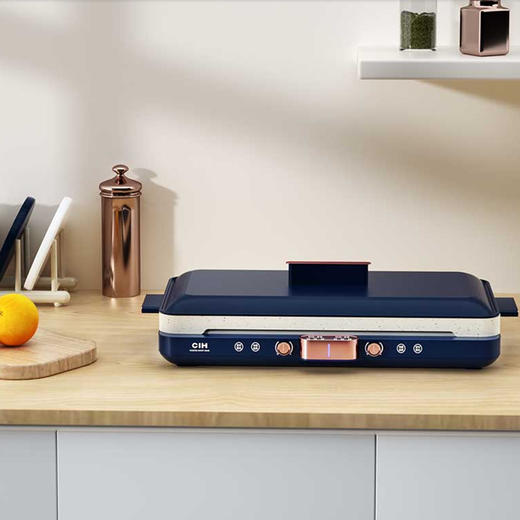 【现货发】【CIH 聚烸盘22H】多功能电烤盘家用无烟电烤炉 商品图0