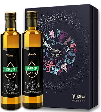 【常州馆】南园国色亚麻籽油礼盒500ml*2 商品图0