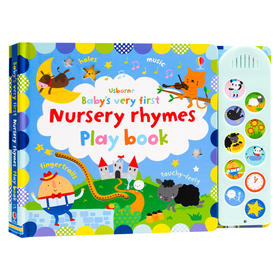 童谣儿歌 纸板触摸发声翻翻书 英文原版 Usborne Baby's Very First Nursery Rhymes Playbook 幼儿英语启蒙早教游戏互动书 英文版