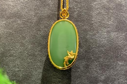 【御珠宫坊】金镶碧玉吊坠 商品图1