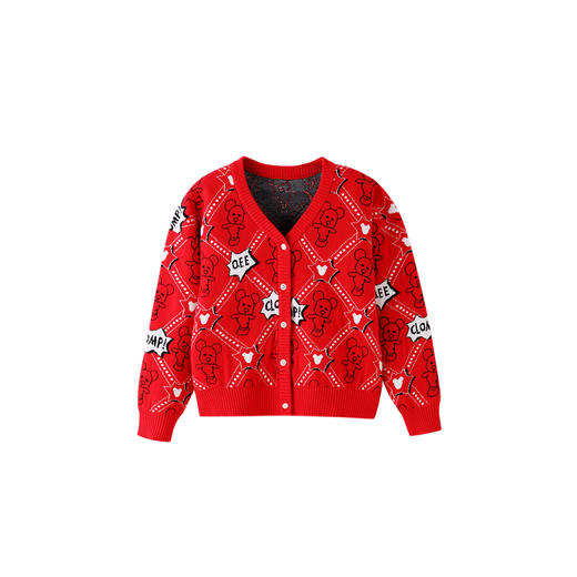 安奈儿【QEE系列IP联名】女童棉线开衫ag214519 商品图4