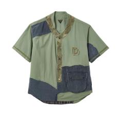 DDVR/岚褛 黑色油蜡布拼接补丁棒球服 商品图0