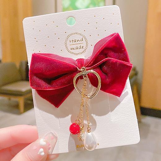 【可爱蝴蝶结侧夹对夹】新款流苏蝴蝶结发夹侧边发卡儿童女童女宝宝可爱对夹发饰头饰 商品图12