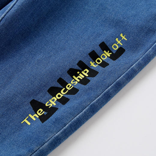 安奈儿男童全腰梭织牛仔单裤xb216540 商品图3