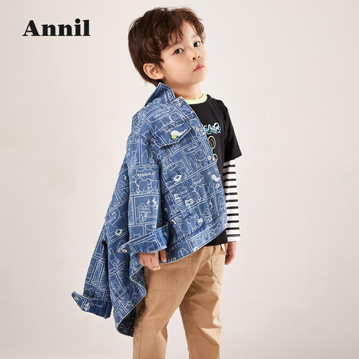 安奈儿【QEE系列IP联名】男童夹克外套xb215542 商品图1