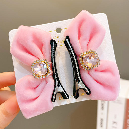 【可爱蝴蝶结侧夹对夹】新款流苏蝴蝶结发夹侧边发卡儿童女童女宝宝可爱对夹发饰头饰 商品图10