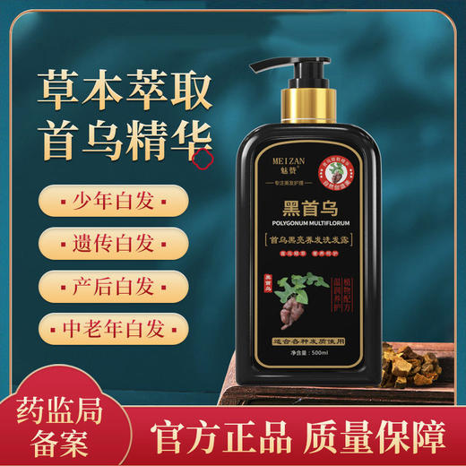 魅赞天然首何乌提取物黑亮养发固发洗发露（黑亮发质） 商品图1