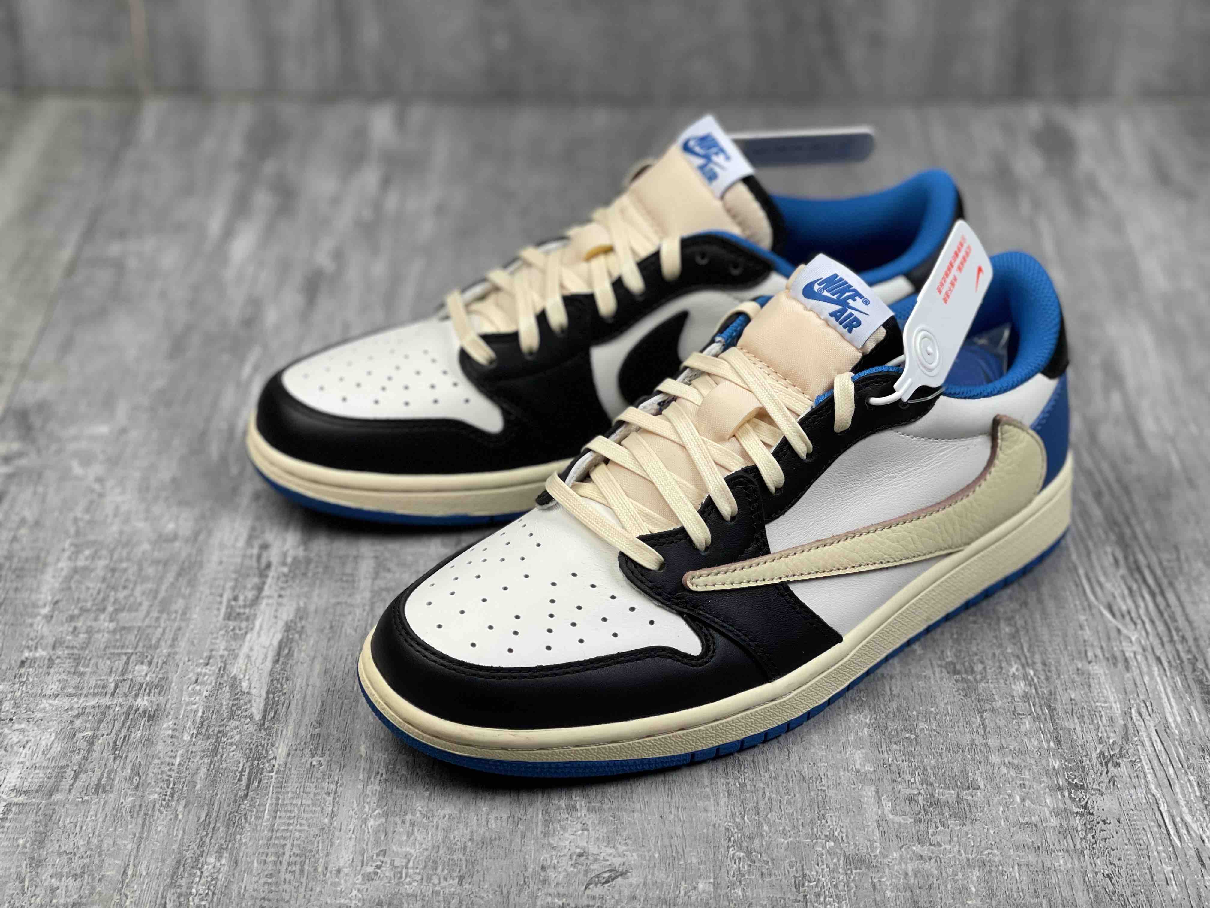 特价36码 ts x fragment x aj1 藤原浩倒钩 闪电三方联名 低帮倒钩