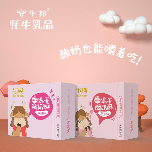 华羚牛萌萌牦牛乳冻干酸奶酥56g/盒 商品图3