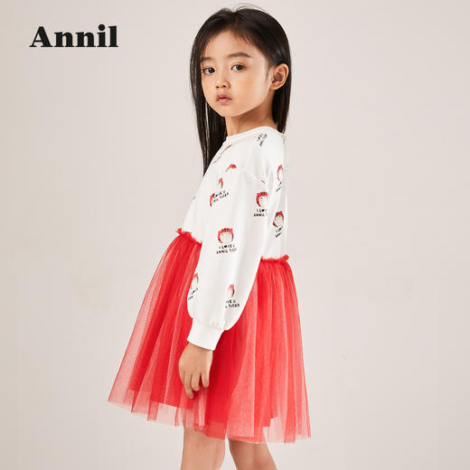 安奈儿女童长袖连衣裙xg213501 商品图3
