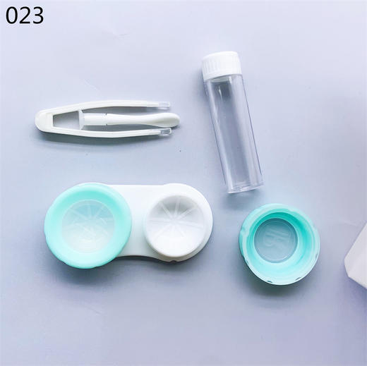 新款马卡龙配色简约隐形眼镜美瞳伴侣盒双联盒023 商品图3