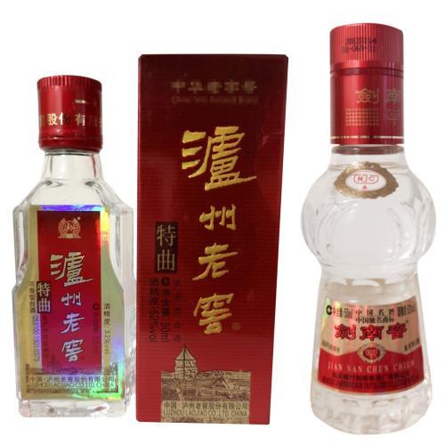 【50ml小酒版一组2瓶】剑南春 52度  2012-2013年产 50ml、泸州老窖特曲 52度 2017年产 50ml 商品图0
