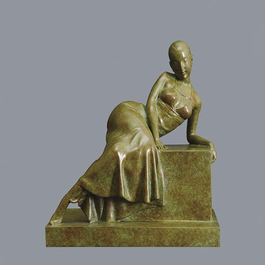 宇达青铜摆件 李惠东作品《海棠春-春》艺术装饰摆件  高29cm 商品图0