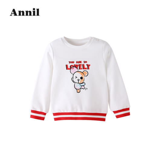 安奈儿【QEE系列IP联名】女童圆领长袖卫衣xg211507 商品图0