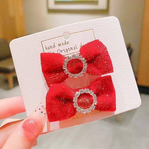 【可爱蝴蝶结侧夹对夹】新款流苏蝴蝶结发夹侧边发卡儿童女童女宝宝可爱对夹发饰头饰 商品图11