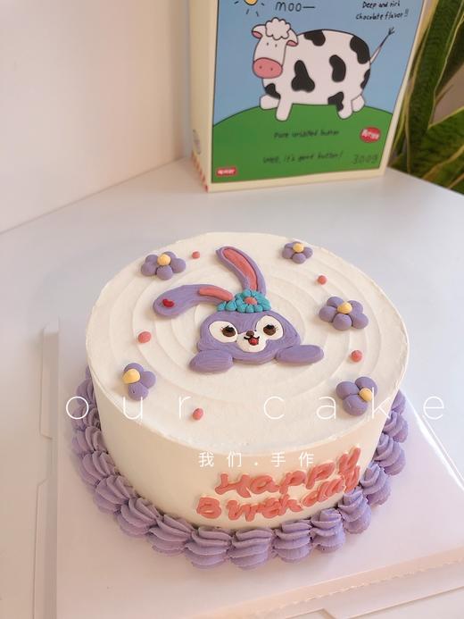 手绘星黛露兔子复古蛋糕-低糖处理无添加 商品图1