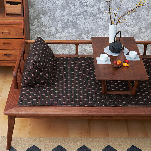 秋日奏鸣罗汉床棕榈垫新中式坐垫 商品图0