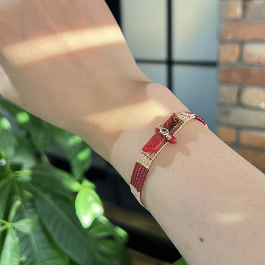 北京仓｜Hipanema-Link-祖尼部落鸟 手链（粉色）［法国设计师］ 商品图2