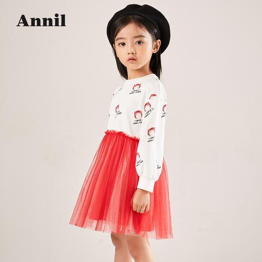 安奈儿女童长袖连衣裙xg213501 商品图1
