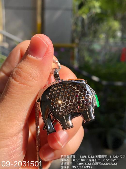 玻璃种三彩翡翠挂坠【09-2031501】具体价格微信咨询 商品图7