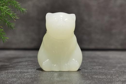 【御珠宫坊】羊脂白玉猫挂件 商品图4