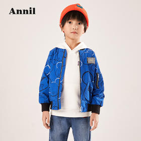 安奈儿【QEE系列IP联名】男童梭织夹克外套ab215581