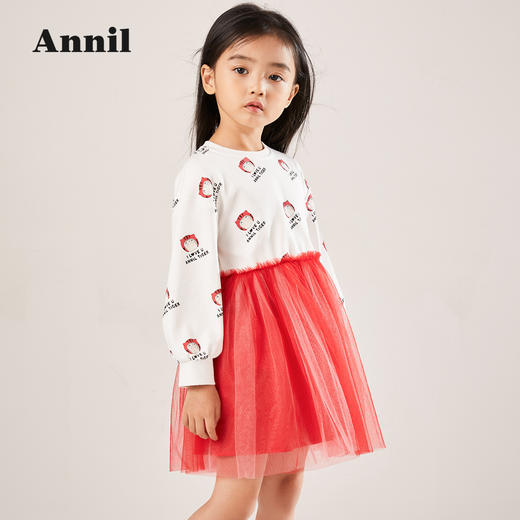 安奈儿女童长袖连衣裙xg213501 商品图2