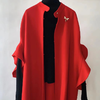 【à perles】优雅大气的新年红羊绒斗篷大衣 商品缩略图0