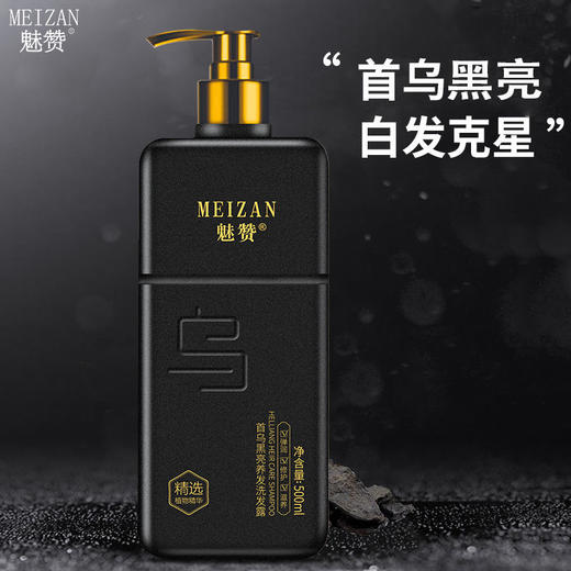 魅赞天然植物首何乌黑亮养发固发洗发水（高端功效款） 商品图3