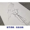 【有步骤、大彩图】李晓明工笔画白描底稿《架上鹰图》老鹰初学者临摹花鸟线稿KL15 商品缩略图4