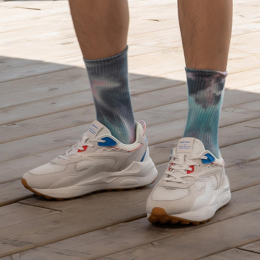 【线下同款 加密三明治网布+反绒皮+超纤革鞋面智能回弹科技中底赛琪男士休闲跑鞋332171 商品图6