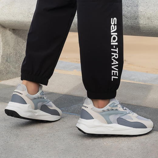 【线下同款 加密三明治网布+反绒皮+超纤革鞋面智能回弹科技中底赛琪男士休闲跑鞋332171 商品图4