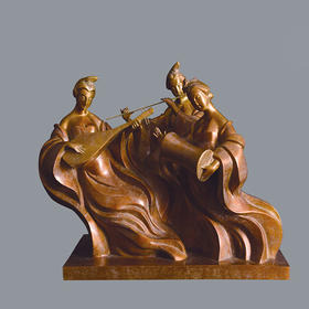 宇达青铜摆件 吴雅琳作品《霓裳羽衣》艺术摆件  长54cm