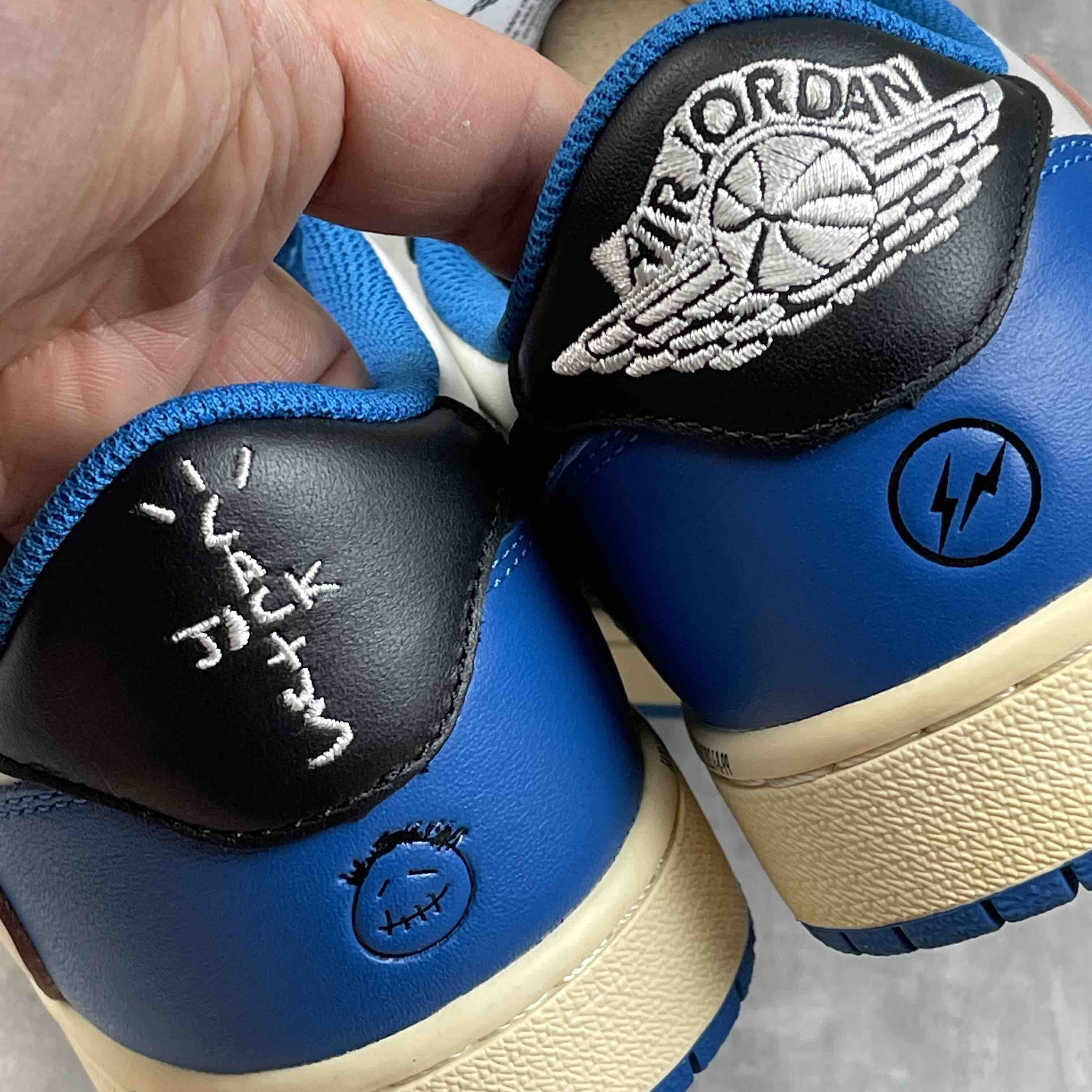 特价36码 ts x fragment x aj1 藤原浩倒钩 闪电三方联名 低帮倒钩