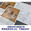 【有步骤、大彩图】李晓明工笔画白描底稿斗方小品《临宋桃花山鸟图》初学者临摹花鸟线稿KL12 商品缩略图3