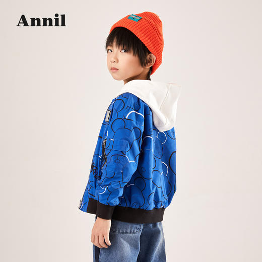 安奈儿【QEE系列IP联名】男童梭织夹克外套ab215581 商品图3
