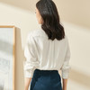 剩XL 米思阳2024秋季新款优雅气质宽松通勤衬衫牙签褶撞色珠边上衣0058 商品缩略图3