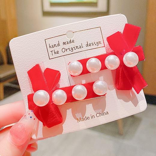 【可爱蝴蝶结侧夹对夹】新款流苏蝴蝶结发夹侧边发卡儿童女童女宝宝可爱对夹发饰头饰 商品图14