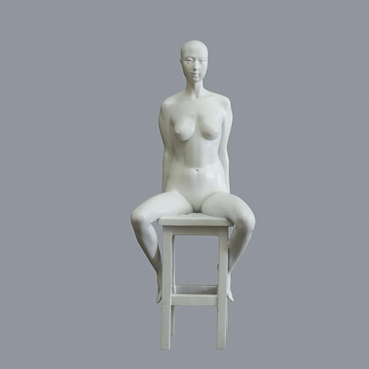 宇达青铜摆件 李东江作品《静-高高的凳子》艺术装饰摆件  高44.5cm 商品图0