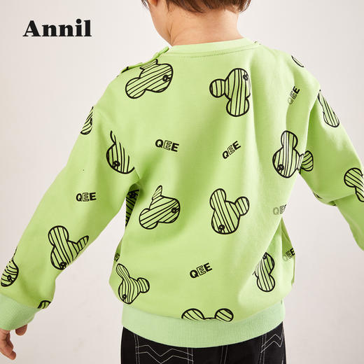 安奈儿【QEE系列IP联名】男童圆领长袖卫衣xb211543 商品图3